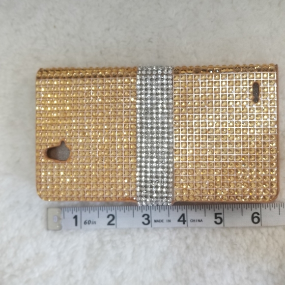 NEW Bling Rhinestone Cell Phone Wallet Case - Picture 7 of 8